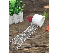 Yulakes 2 x 10 mètres Bordure en Dentelle Vintage Largeur de 4,5 cm, Bordure en Dentelle Bande de Dentelle en Dentelle, Ruban décoratif, Artisanat, Ceinture de ponçage (Blanc)