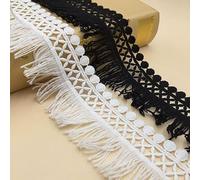 Yulakes 5 yard - Ruban en dentelle - Blanc - Style vintage - Pour couture, artisanat, mariage, décoration, scrapbooking, boîte cadeau, 5,8 cm (noir)