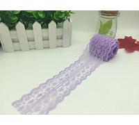 Yulakes Bordure en dentelle vintage de 20 m de large - 4,5 cm de large - Ruban décoratif - Pour travaux manuels - Violet