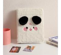 Yulakes Kpop Porte-cartes photo en peluche de 3 pouces - Format A5 - Reliure pour cartes photo Kpop - 30 feuilles - 240 pochettes - Mini album photo - Blanc