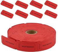 Yulakes Lot de 1000 rouleaux de tickets de valeur pour boissons, numéros de suivi, étiquettes alimentaires, tickets de consigne en vrac pour tombola, buffet, cartes de consommation