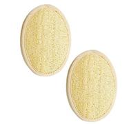 Yulakes Lot de 2 éponges en luffa naturel - Réutilisable pour salle de bain, spa, douche