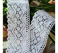 Yulakes Lot de 3 yards de ruban au crochet en dentelle de coton - Vintage - 8 cm - Accessoire de décoration de mariage, couture artisanale, scrapbooking - Boîte cadeau incluse