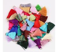 Yulakes Lot de 60 mini pompons multicolores de 2 cm - Mini pompons pour bricolage, bijoux, boucles d'oreilles, bracelets, porte-clés, accessoires de bricolage faits à la main