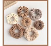 Yulakes Lot de 7 élastiques à cheveux en peluche - Pour femme et fille