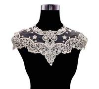 Yulakes Robe Applique Dentelle Col en Dentelle pour Déguisement DIY Neckline Collar Chemisier Accessoires Galon de Couture Blanc