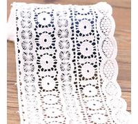Yulakes Ruban de dentelle en coton blanc - 2 yards - 11 cm - Vintage - Pour couture, artisanat, mariage, décoration, scrapbooking, boîte cadeau (blanc)
