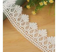 Yulakes Ruban de dentelle en soie de lait de 5 yards - Style vintage - Pour couture, artisanat, mariage, décoration, scrapbooking, boîte cadeau - 4,5 cm