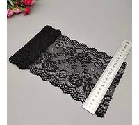 Yulakes Ruban en dentelle élastique de 5 yards - Bordure florale - Pour travaux manuels, lingerie, robe de mariée, décoration de mariage, 15 cm