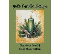 Yule Candle Design: Christmas Counted Cross Stitch Pattern