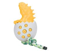 YULEESIYIP Jouet à mâcher pour Chien en Forme d'œuf de Dinosaure, Brosse à Dents pour Chien, Jouet à mâcher pour Le Nettoyage des Dents, Corde à Mordre en Coton Haute résistance pour Les (Orange)