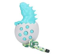 YULEESIYIP Jouet à mâcher pour Chien en Forme d'œuf de Dinosaure, Brosse à Dents pour Chien, Jouet à mâcher pour Le Nettoyage des Dents, Corde à Mordre en Coton Haute résistance pour Les (Seeblau)