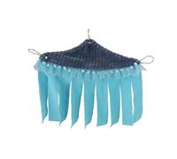 YULEESIYIP Tente pour Petit Animal, cachette pour Hamster, Cochon d'Inde, avec Pompons, matériau de qualité supérieure, Endroit sûr, Polyvalent, Design spécial pour Petit Animal de (Bleu)