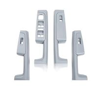 YULEGUDI poignée Porte Voiture 4 Pièces Beige Gris Avant Arrière Poignée Porte Intérieure Accoudoir Cadre Interrupteur Panneau Commande Garniture 3TD867157 pour Sko&da pour Superb 2008-2013(Grey Set)