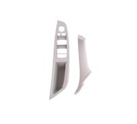 YULEGUDI poignée Porte Voiture Ensemble De Poignées Traction De Garniture De Panneau D'accoudoir De Porte Avant Intérieure pour Série 5 F10 F11 F18 520i 523i 525i 528i 535i(Oyster LHD 2PCS)