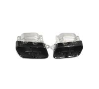 YULEGUDI Tuyau D'extrémité pour Benz pour A45 W176 CLA45 C117 2013 2014 2015 2016 2017 2018 Paire D'embouts D'échappement Quadruples en Acier Inoxydable(Black)