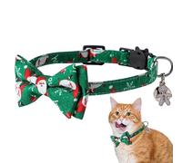 Yuletide Joy Collier pour chat - Nœud papillon amovible avec nœud papillon amovible | Colliers détachables durables et réglables pour améliorer la protection pour Halloween, Noël
