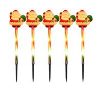 Yuletide Lamp - Father-Christmas Illumination for Festooning | Translucent Stakes with Polycrystalline Photovoltaic Cells, Luminous Characters, Radiant Seasonal Pendants for Verandas Porches Gazebos