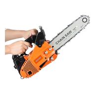 yulewiix Tronçonneuse à gaz 2 temps 25,4 cc, scie à chaîne portative, scie forestière portative haute puissance pour la maison et le jardin Orange