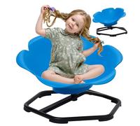 YULEYU Chaise Pivotante Enfant Autisme 360° Carrousel Chaise Sensorielle, Jouet Capteur Autisme pour Garçons & Filles, Entraînement Coordination Équilibre (Bleu, Forme de Pétale)