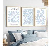 yulihaz Lot de 3 affiches abstraites Matisse de 40,6 x 61 cm, décoration murale sans cadre, style bohème minimaliste, Henri Matisse, impressions sur toile, images esthétiques, décoration murale,