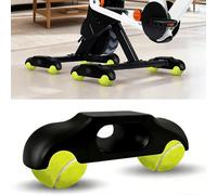 YuLiMirich Lot de 4 adaptateurs Rocker Plate Feet pour vélo d'intérieur - Pour entraînement à roulettes Wahoo Kickr Core 2 - Plateau à bascule portable - Pieds de balle de tennis, pieds à bascule et 8
