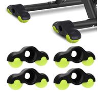 YuLiMirich Rocker Plate Feet, Lot de 4 adaptateurs Snap Rocker Feet, pour vélo d'intérieur - Pieds de balle de tennis pour Wahoo Kickr Core 4 rouleaux d'entraînement - Avec 8 balles de tennis