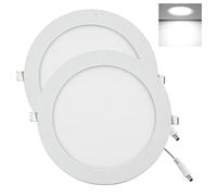 YULIN SUN Luminaire Plafonnier Spot LED Encastrable, 9W 810LM Grand panel 145 x 145mm, Extra Plat Rond éclairage de Plafond pour Cuisine Salon Chambre, Blanc Froid 6500K, Lot de 2