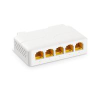 YuLinca Extendeur poe Gigabit 5 ports répéteur IEEE 802.3 af/at/bt 90 W, commutateur PoE 10/100/1000 Mbps, mural et montage sur rail DIN