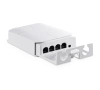 YuLinca Extenseur PoE extérieur à 4 ports, 1 PoE en 3 sorties PoE, répéteur PoE IEEE 802.3 af/at 30 W avec 10/100 Mbps, commutateur de passage PoE étanche à montage mural