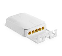 YuLinca Extenseur PoE Gigabit extérieur à 5 ports, 1 PoE dans 4 sorties PoE, répéteur PoE IEEE 802.3 af/at/bt 90 W avec commutateur de passage PoE étanche 10/100/1000 Mbps, montage mural