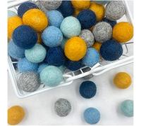Yulitigy Feutre Pom Pom Boules 2cm 80pc Bleu Laine Boule Bunting Décor À La Maison DIY Personnalisé Feutre Balle Fête Guirlande