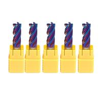 YULIXIA Durable R0.2 R0.5 R1 HRC65 Tungstène Carbide CNC Coupe-Coupe Outils de fraisage Coin carbure Coin Rayon Fin (Cutting Edge Diameter : 3R0.5X4DX50L 4F, Dimensions : 5pcs)