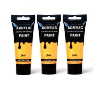 YULL Peinture acrylique dorée - 225 ml peinture or, imperméable et opaque, pour toile, pierre, bois, papier, meubles, tissu et carton à peindre