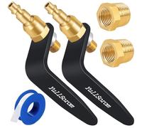 YullSorom Lot de 2 crochets pneumatiques en aluminium de 2,5 cm avec raccord pivotant pour outil pneumatique de 6,35 mm et bague en laiton, crochet pneumatique en aluminium pour cloueuse à air,