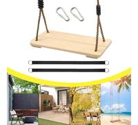 Yulokdwi Balançoire en Bois | Balançoire Suspendue en Bois pour - Siège Renforcé Jeu Sensoriel pour Le Jeu Le Porche la Pouponnière Le Patio Le Jardin et l'Arrière-Cour Amusement et Plaisir