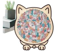 Yulokdwi Casse-Tête De Chats | 135 pièces Jeux Éducatifs | Puzzles en Bois pour L Éducation Et La Décoration - pour D'Âge Préscolaire Et Tout-Petits, pour Filles Et Garçons