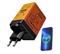 Yulokdwi Chargeur Rapide USB C - Adaptateur Chargeur Double Port - Multiprise Rétractable pour Ordinateur Portable Téléphone Appareils | Maison Voiture Mur