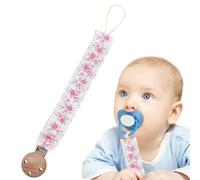 Yulokdwi Clip de sucette de dentition, clip de support de sucette pour bébé, Jouet apaisant de Teether, La sangle de sucette brodée maintient les detrants et les petits jouets en place pendant 0-3 ans
