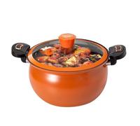 Yulokdwi Cocotte Minute Petite, Marmite Pour Plaques Induction, Autocuiseur Anti-Adhésif avec Couvercle Transparent pour Soupes Ragoûts et Cuisson sur Induction Domestique