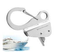 Yulokdwi Crochet d'ancrage Coulissant Renforcé - Accroches de Montage Résistantes - Crochets Ajustables à Libération Rapide en Acier Inoxydable pour Kayak Camping Bateau Bagage Pêche