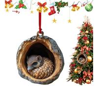 Yulokdwi Décorations De Noël Animaux | Pendentif Décoratif en Acrylique 2D pour Noël - Pendentifs Décoratifs pour Porte Mur Cheminée - Organisateur Événement Extérieur Couronne Porte