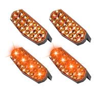 Yulokdwi Feux Stroboscopiques pour Camions | Lampe de Sécurité Clignotante à LED Solaire - 4 Pièces avec Détecteur de Vibration Accessoires d'Alarme Automobile pour Motocyclettes et Chantiers