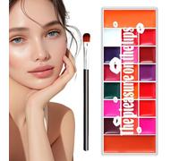 Yulokdwi Gloss À Lèvres Mat | Palette de 20 Nuances à Paupières,Fard À Paupières Velouté Mat Nuancé Résistant Aux Traces - Blush Imperméable Pour Événements Mariage Et Scène