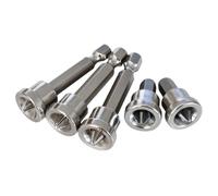 Yulokdwi Jeu de Bits de Tournevis Magnétique | Jeu de 5 Mèches à Choc - Forets Polyvalentes de Positionnement pour Plomberie Toiture Construction Mobilier Menuiserie Métallurgie Plaques de Plâtre