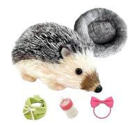 Yulokdwi Jouets Hérisson pour - 13 Cm Hérisson Compagnon De Jeu,Silicone, Figurine Animale avec Tapis de Sommeil pour Filles Garçons Décoration Maison Voyage Chambre Jeu de Soins