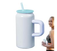 Yulokdwi Mug À Café de Voyage - Gobelet À Café Avec Poignée 500ml,Gobelet Isotherme Portable en Acier Inoxydable pour Maison Bureau Déplacements Extérieur Sport Camping Randonnée Femmes