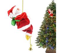 Yulokdwi Père Noël Grimpeur À Perles | Fournitures De Fête Animées Électriques avec Musique sur Piles | Ornements De Père Noël | pour Fête d'anniversaire Appartement Chambre