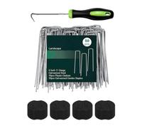 Yulokdwi Piquets de Paysage,50 Pièces Galvanisées Réutilisables Robustes - Piques pour Couverture de Jardin Fixation | pour Jardin, Cour, Entrée, Terrasse, Pelouse, Prairie, Porche