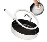 Yulokdwi Poêle à frire - Poêle de cuisine antiadhésive avec couvercle,Casserole de Cuisine avec Revêtement en Céramique, Outils de Cuisson pour Wok à Induction pour Cuisinière Électrique, Four et